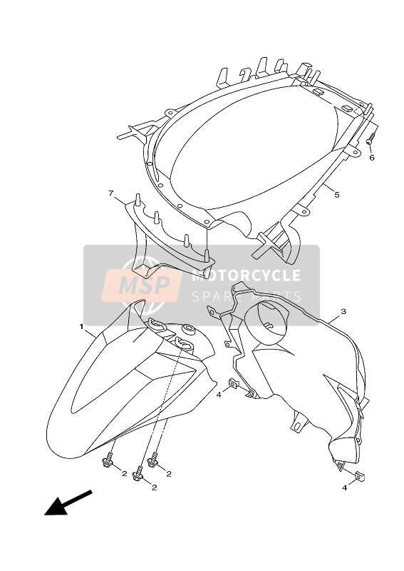 52SF15520000, Interieur De PARE-BO, Yamaha, 0